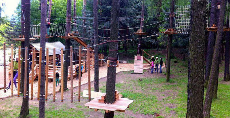 Veduta del Parco Avventura a Vipiteno