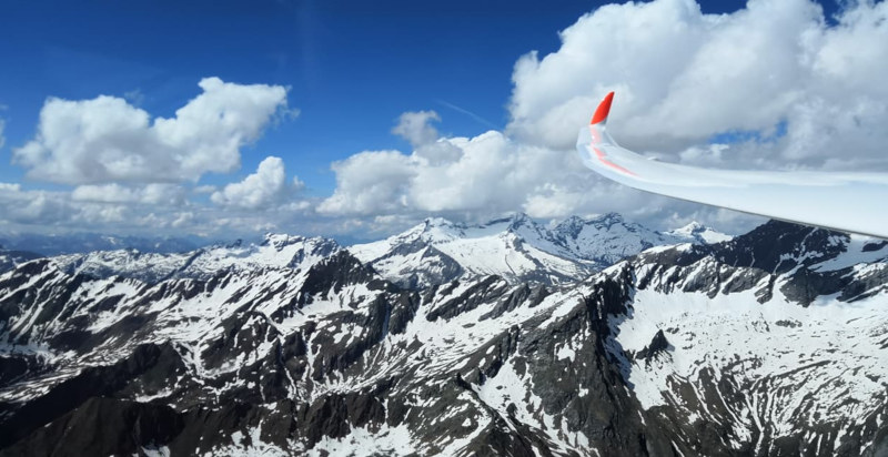 Panorama mozzafiato da un aliante