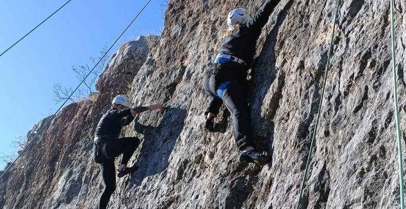Arrampicata panoramica al Lago di Garda in provincia di Verona