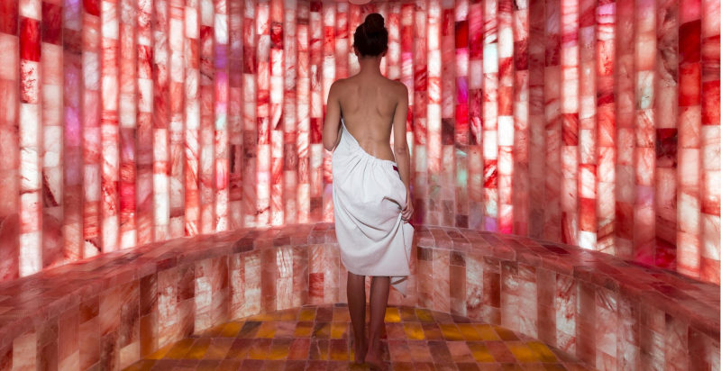 Bagno turco del Caravan Park Sexten in Sudtirolo