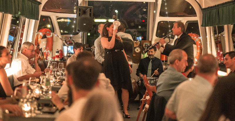 Battello a Roma con cena e vista città