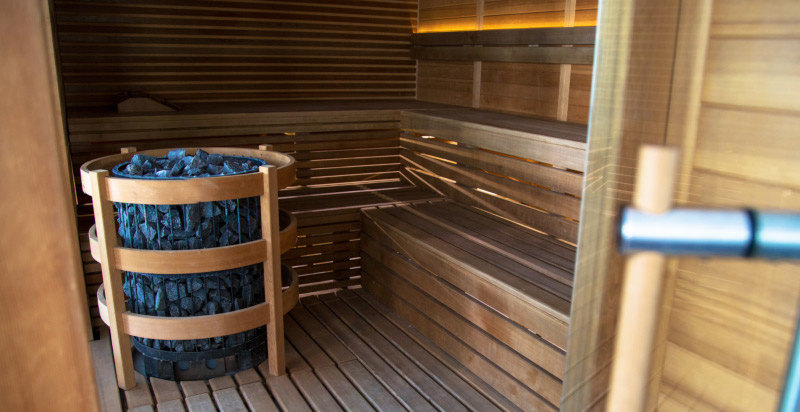 Zona sauna rilassante nell’hotel Bellavista Terme