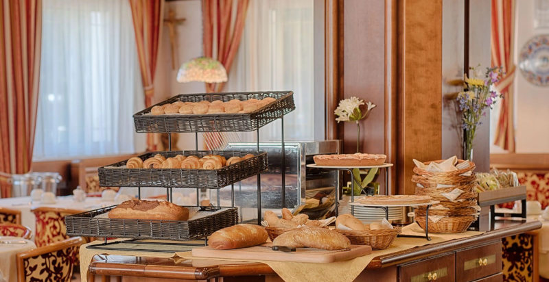 Ricco buffet colazione Active Hotel Malita ad Arabba