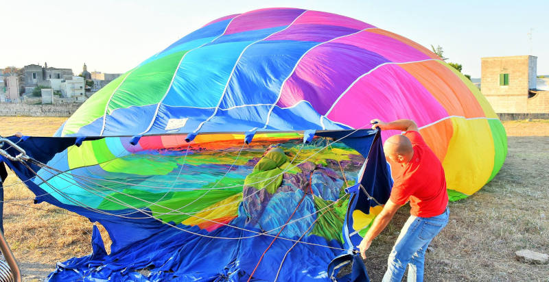 Volo in mongolfiera sopra la piana di Sibari, Calabria