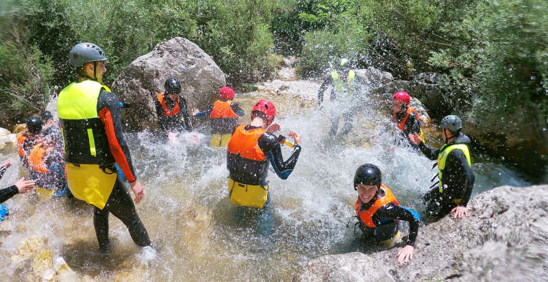 Percorso di canyoning in Abruzzo sul fiume Aventino