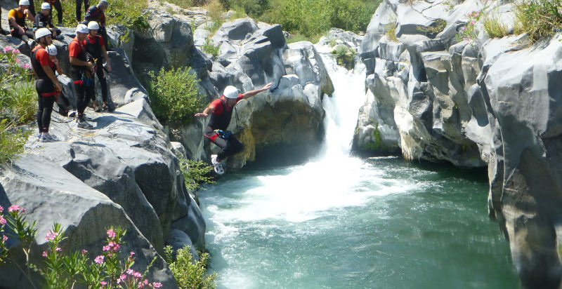 Canyon in Sicilia nelle Gole dell'Alcantara