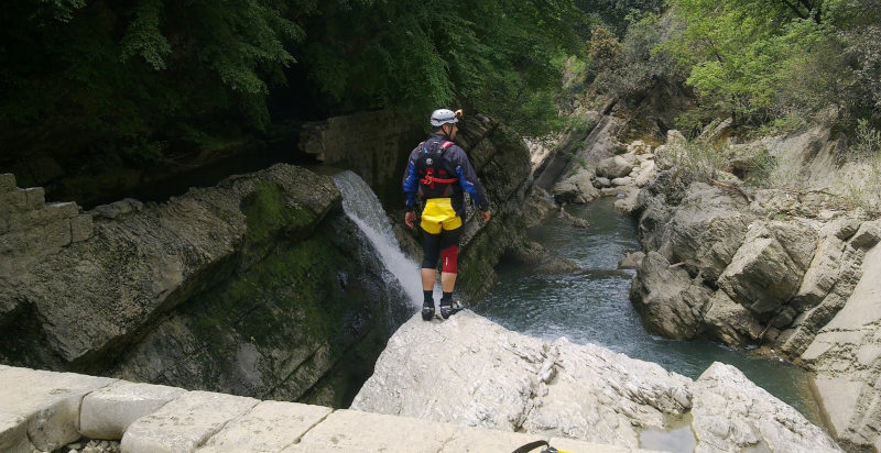 Percorso canyoning Tanagro Gole Campostrino
