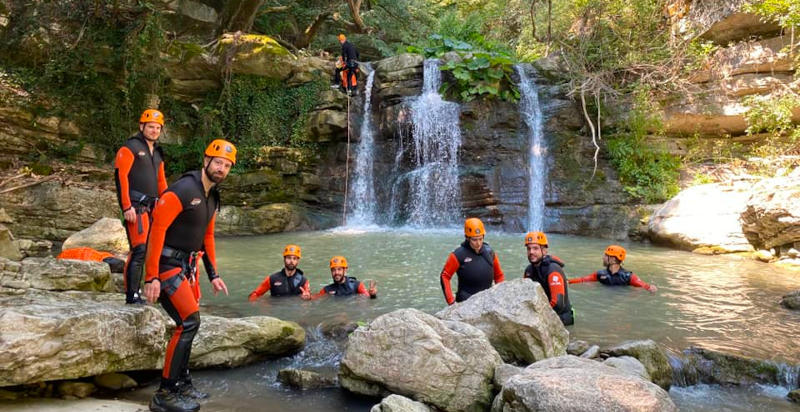 Paesaggio naturale del torrente Callora in Molise