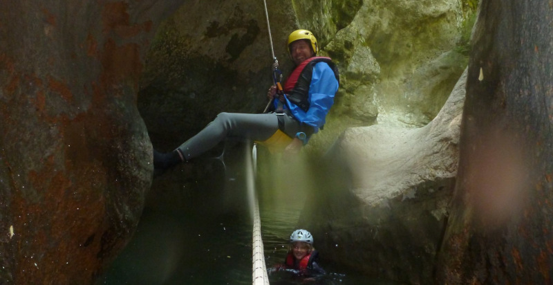 Discese con corde canyoning Cilento Gole Sammaro