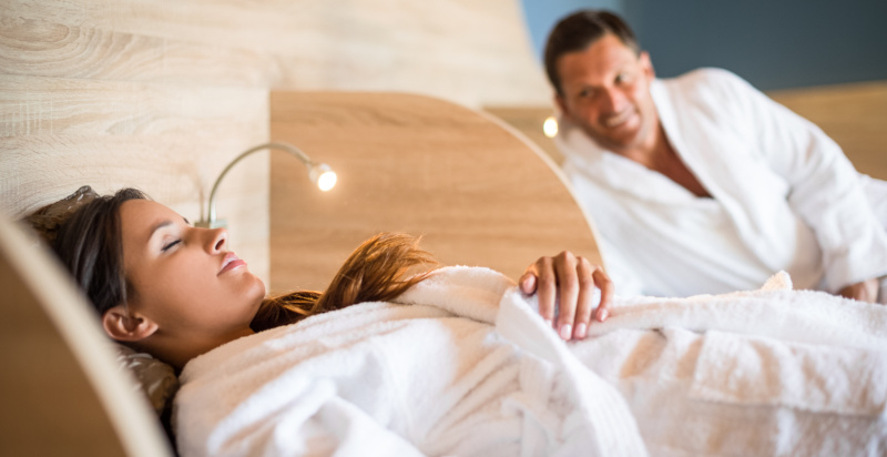 Area relax in struttura alpina