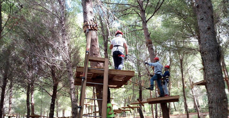 Piattaforma sospesa nel Parco Avventura Erice