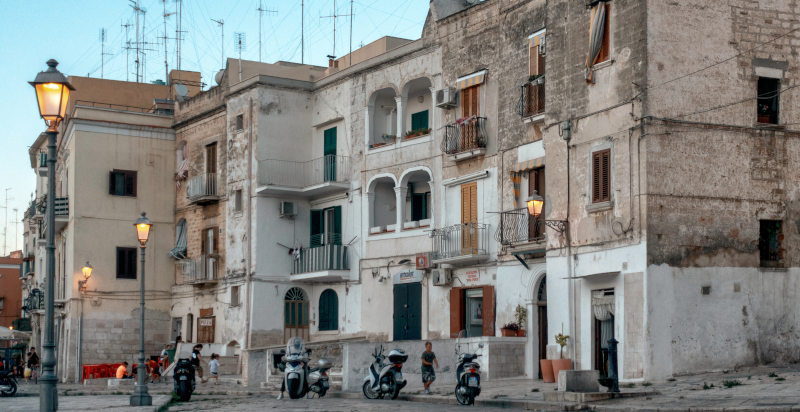 Case che si vedono per le vie di Bari