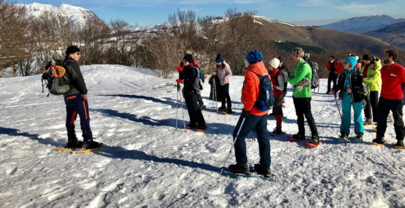 Ciaspolata su neve fresca nei Monti Sibillini