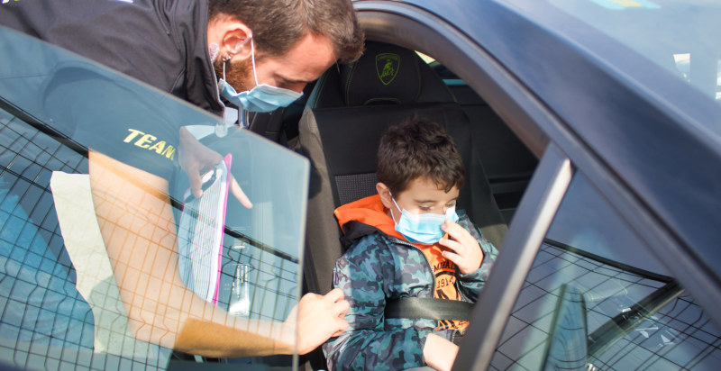 bambini copilota Lamborghini pista Viterbo