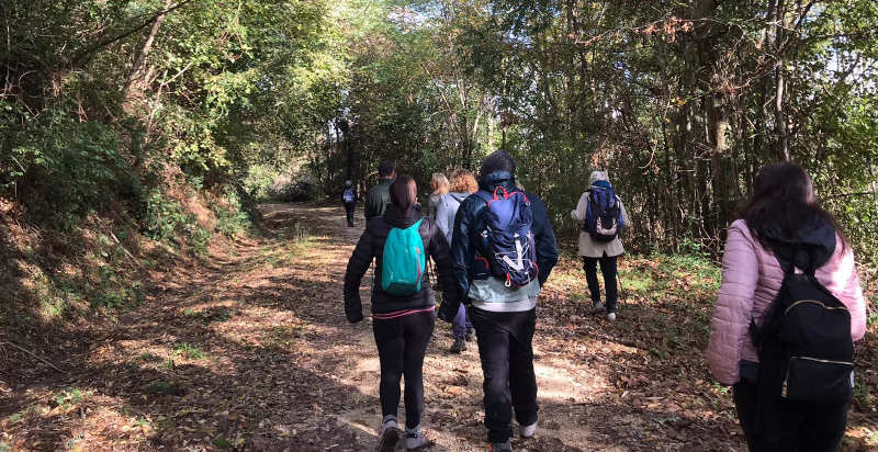 Passeggita nel bosco di Vetralla per la giornata di falconeria