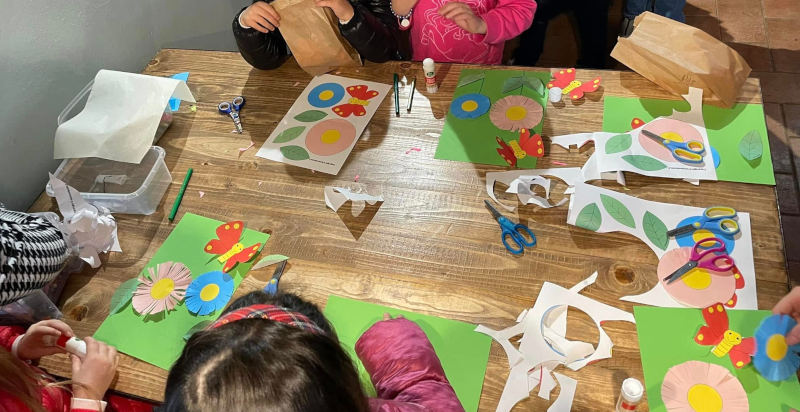 Angolo ludico per bambini alla fattoria Agata a Ponte Buggianese