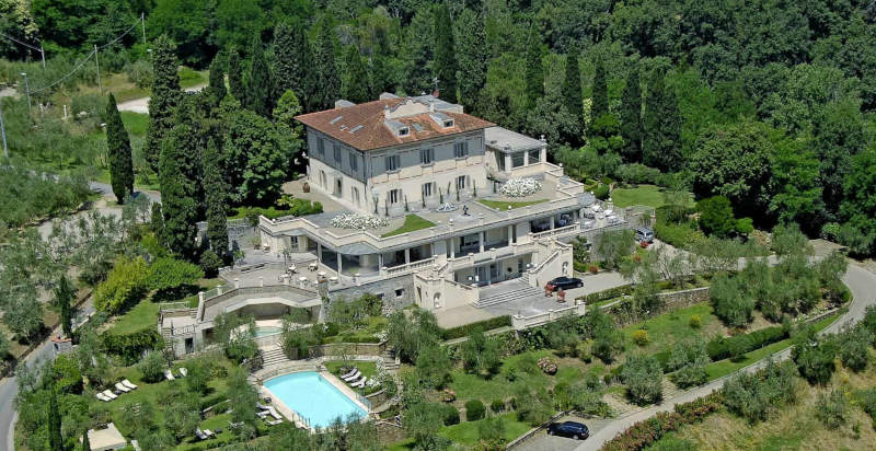 Panoramica delle colline a Figline Valdarno dal resort Toscana