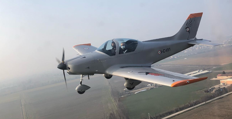 I vigneti della Franciacorta visti dall'aeroplano
