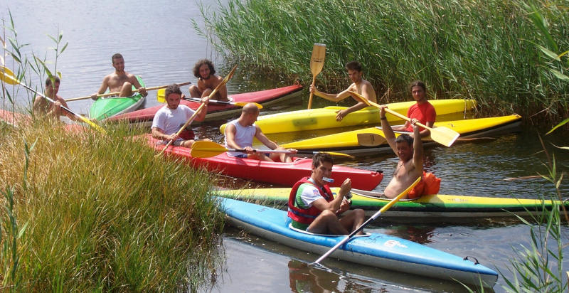 avventura canoa puglia lago lèsina