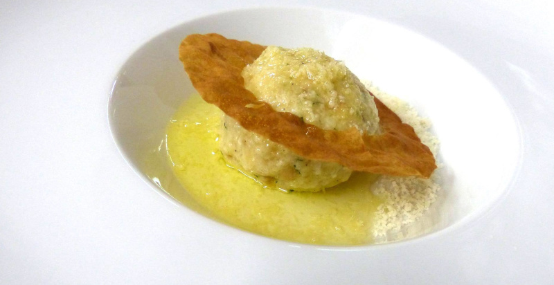 Piatto a tema astronautico servito all’Hotel Oberwirt