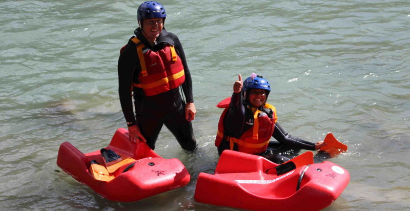 Hydrospeed sul fiume Adda con istruttori esperti