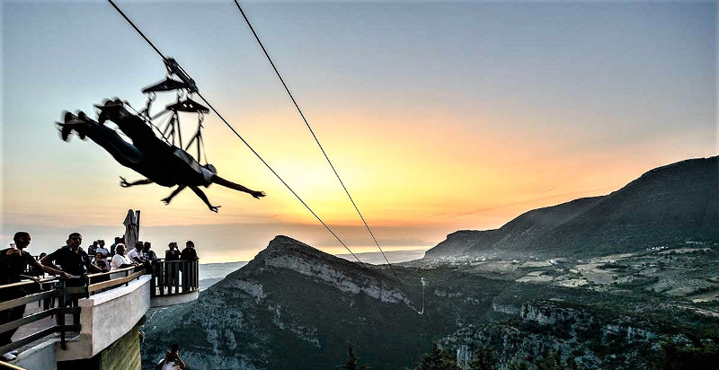 Esperienza del Volo dell’Angelo a Trentinara al tramonto