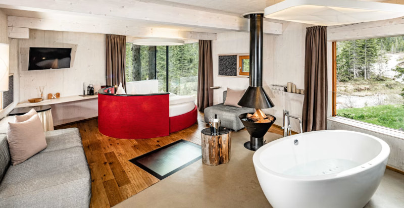 Interno della casa sull'albero a Sesto