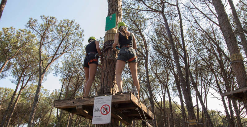 Ponti tibetani nel Parco Avventura più grande del sud Italia