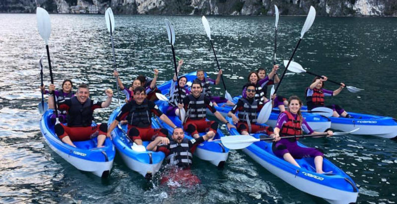 Esperienza di kayak a Riva del Garda per adulti e bambini