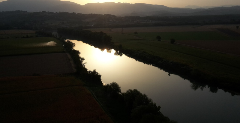 Volo romantico in mongolfiera al tramonto a Reggio Emilia