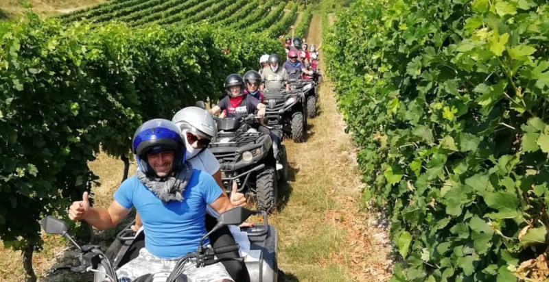 Escursione in quad con amici sul Lago di Garda 