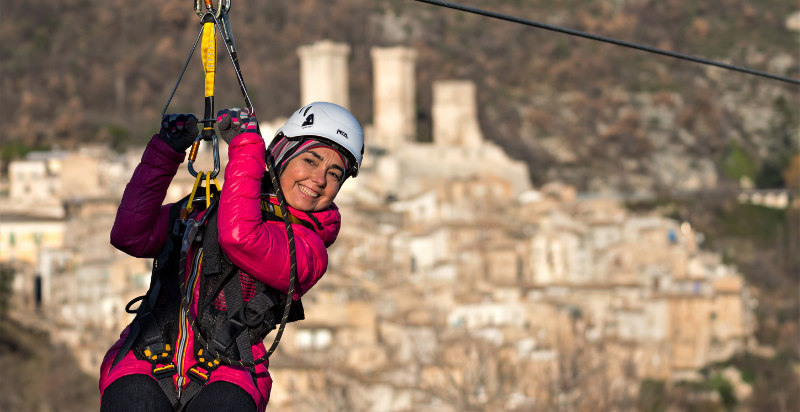 Volo zipline nel Parco Nazionale della Majella, Abruzzo