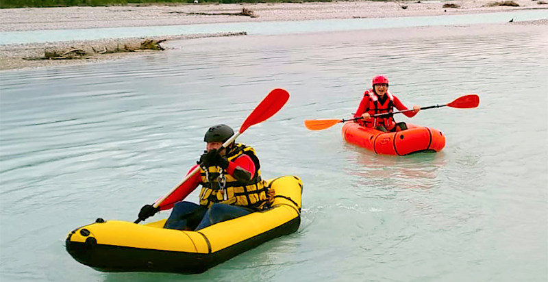 Esperienza di packrafting a Udine sul fiume Tagliamento