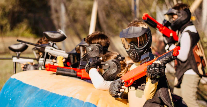Partita di paintball a Cassino, Lazio, con amici e famiglia