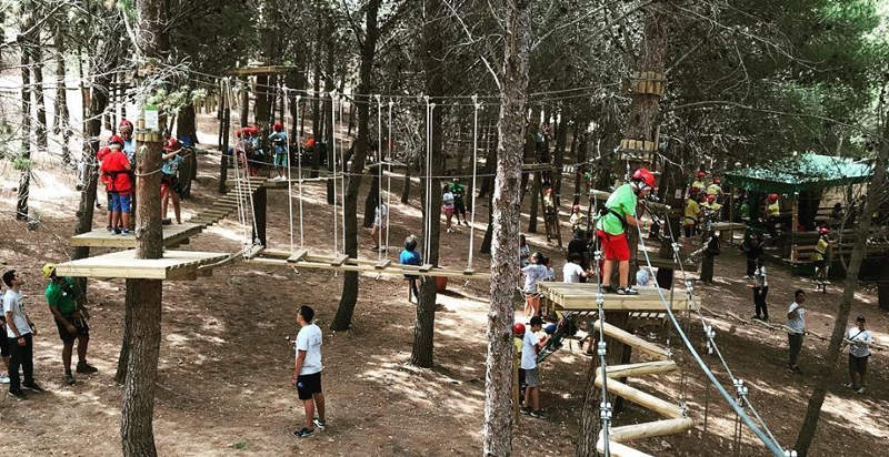 Percorsi di varie difficoltà al Parco Avventura Erice