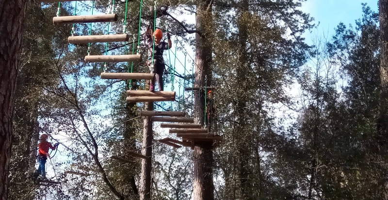 Scale verticali nel Parco Avventura Rieti