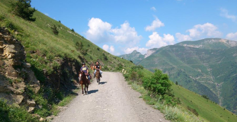 Sentiero montano a cavallo Valle Pesio Cuneo