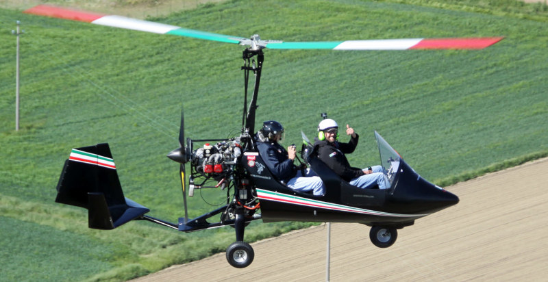 Pilotare un autogiro Lombardia