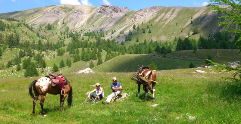 Vista panoramica durante la passeggiata a cavallo vicino a Cuneo