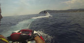 Spettacolari manovre con il flyboard in Liguria