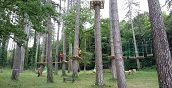 Percorso tra gli alberi al parco avventura di Rieti, Lazio