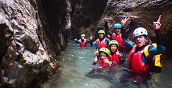 Avventura di canyoning nelle gole del Torrente Palvico