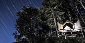 Notte sotto il cielo stellato in una StarsBox in Piemonte