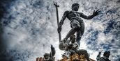 La fontana del Nettuno nel centro di Bologna