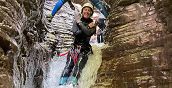 Scivoli naturali nel canyoning a Val Maor