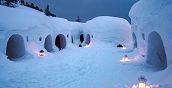 Igloo romantico per due persone immerso nella neve