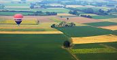 Campagna di Reggio Emilia da una mongolfiera in volo