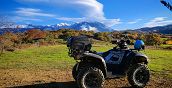 Avventura in quad con vista sul Gran Sasso e la Majella, immersa nella natura abruzzese.
