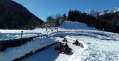 Go kart su pista innevata ad Andalo