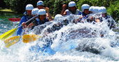 Rafting lungo il fiume Gari vicino a Frosinone, Lazio